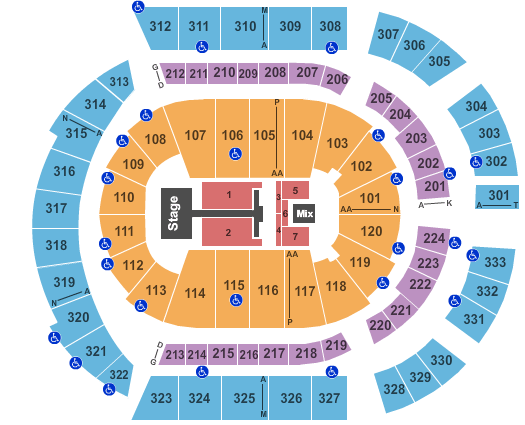 Bridgestone Arena Toby Mac Seating Chart