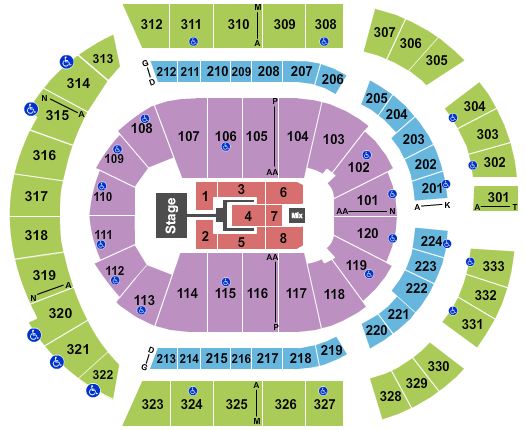 Bridgestone Arena TobyMac Seating Chart