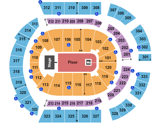 Bridgestone Arena Twenty One Pilots 2022 Seating Chart