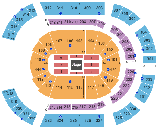 Bridgestone Arena UFC Seating Chart