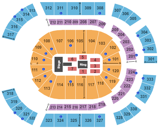 Bridgestone Arena Wwe Raw Seating Chart