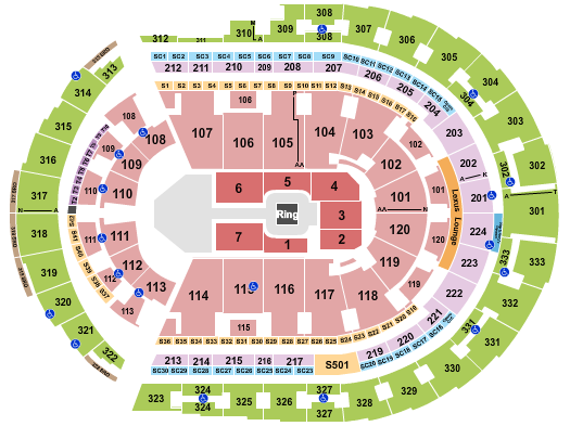 Bridgestone Arena WWE Seating Chart