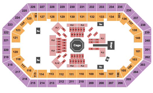 Broadbent Arena MMA Seating Chart