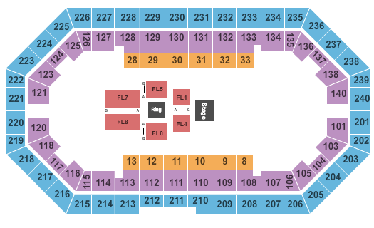 Broadbent Arena WWE Seating Chart