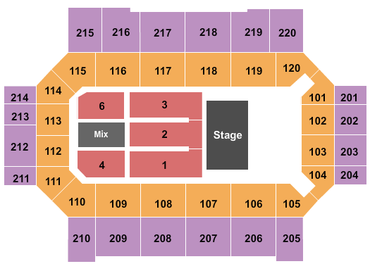 Broadmoor World Arena End Stage 2 Seating Chart
