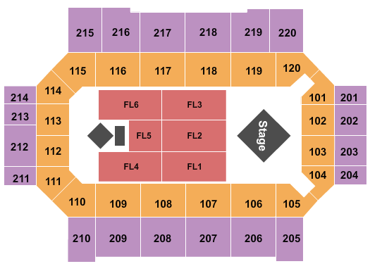 Broadmoor World Arena For King and Country Seating Chart