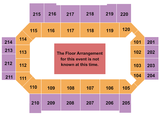 Broadmoor World Arena Generic Floor Seating Chart