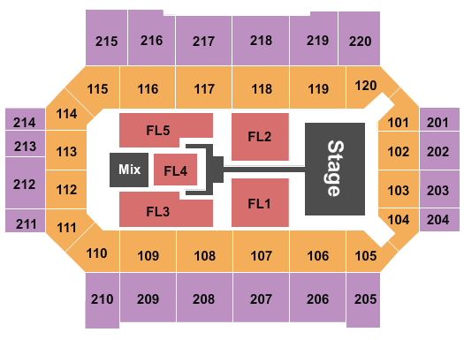 Broadmoor World Arena TobyMac Seating Chart