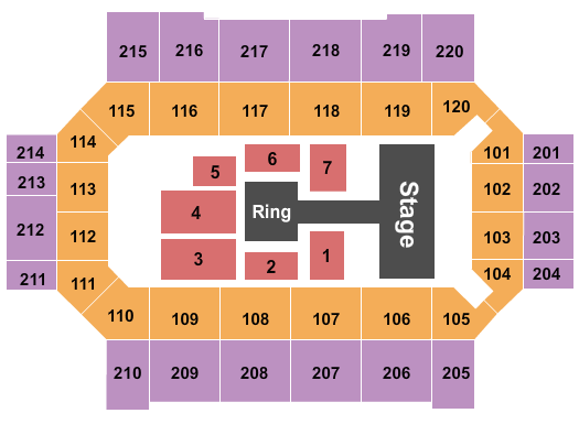 Broadmoor World Arena WWE 2 Seating Chart
