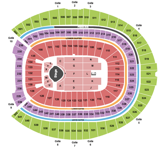 Empower Field At Mile High Garth Brooks Seating Chart