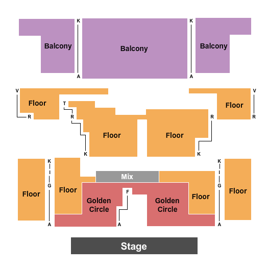 Bronson Centre Theatre Endstage GC Seating Chart