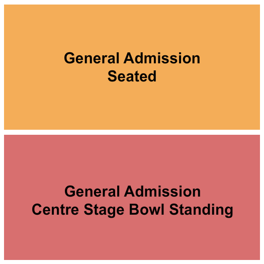 Bronson Centre Theatre GA Floor Seated/GA Centre Stage Bowl Stading Seating Chart