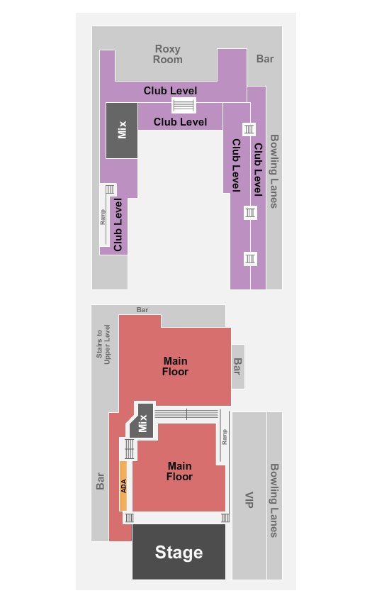 Seating plan for Brooklyn Bowl - Las Vegas