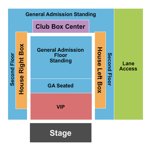 Brooklyn Bowl - Nashville GA/VIP 2 Seating Chart