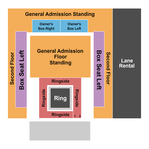 Seatmap for brooklyn bowl - nashville