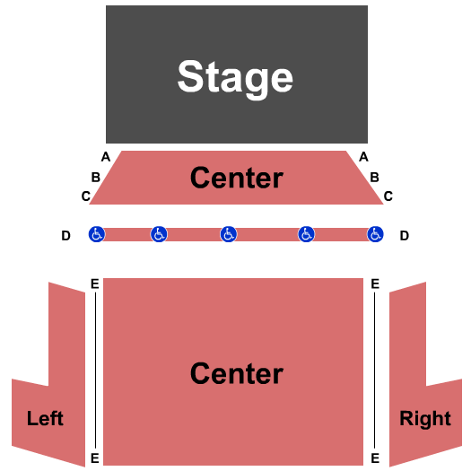 Brooks and Bates Theatre at San Angelo Performing Arts Center End Stage Seating Chart