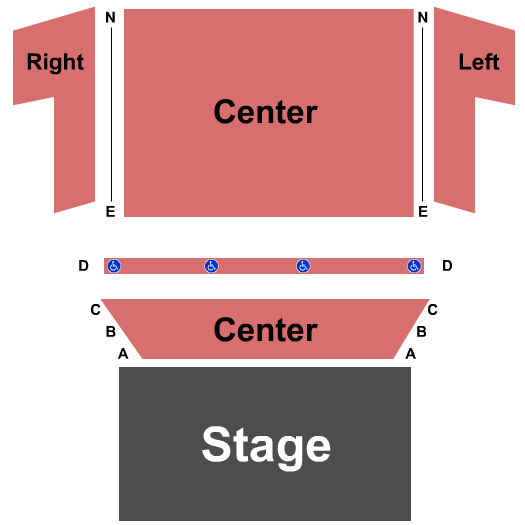 Brooks and Bates Theatre at San Angelo Performing Arts Center End Stage Seating Chart