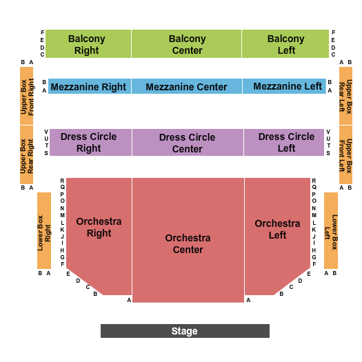 Brooks Center For The Performing Arts Endstage Seating Chart