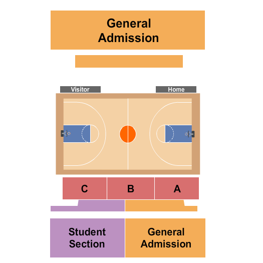 Brooks Gymnasium At ETSU Basketball - Women Seating Chart