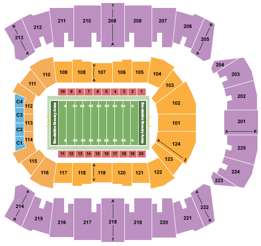 Brookshire Grocery Arena Football - Indoor Seating Chart