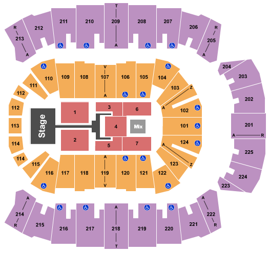 Brookshire Grocery Arena TobyMac Seating Chart