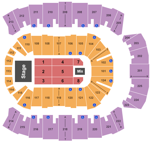 Brookshire Grocery Arena Endstage 8 Seating Chart