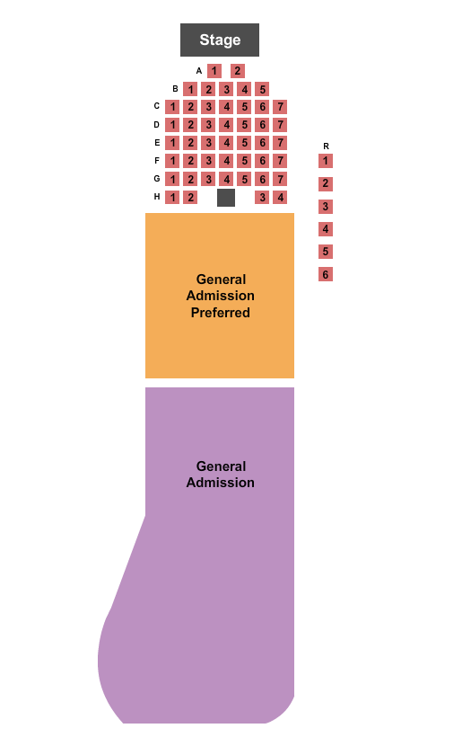 Brown's Island Gold Circle & GA Seating Chart