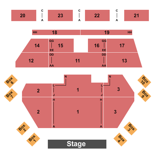 Brown Grand Theatre Endstage Seating Chart