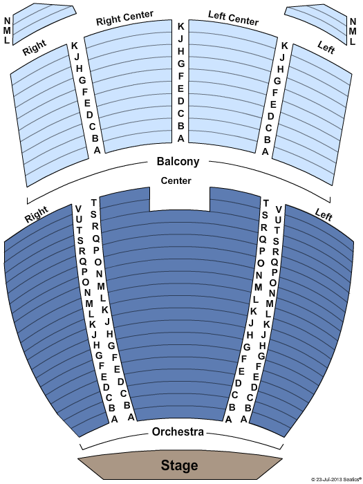 Brown Theatre at The Kentucky Center End Stage Seating Chart