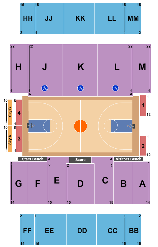 Bruin Arena At Lifetime Activities Center Basketball Seating Chart