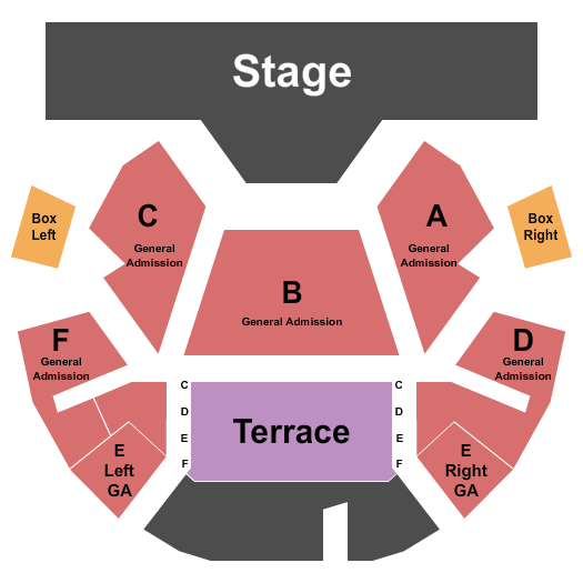 Bruns Amphitheater at California Shakespeare Theater End Stage Seating Chart