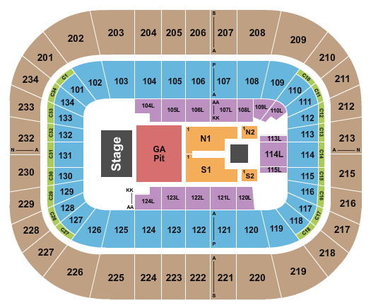 seating chart for Bryce Jordan Center - Bruce Springsteen - eventticketscenter.com