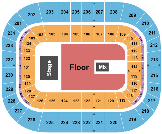 Bryce Jordan Center Endstage GA Floor Seating Chart