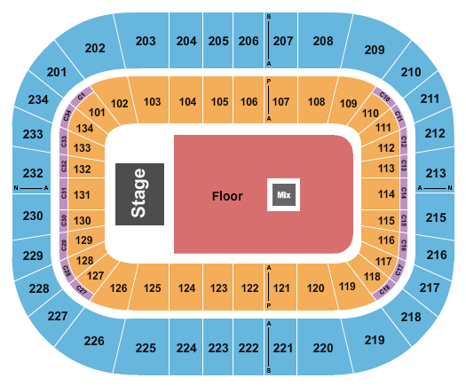 Bryce Jordan Center Endstage GA Floor 2 Seating Chart