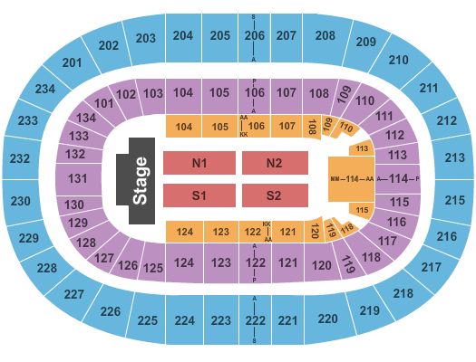 Bryce Jordan Center End Stage Seating Chart