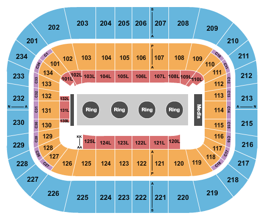 Bryce Jordan Center Olympic Wrestling Trials Seating Chart