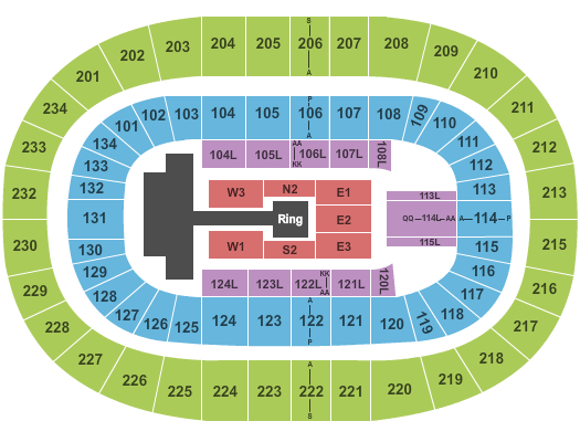 Nutter Center Seating Chart Wwe