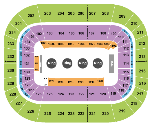 Bryce Jordan Center Wrestling - Olympic Trials Seating Chart
