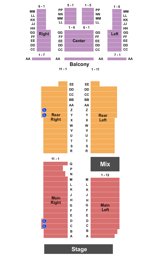 Buckhead Theatre Endstage 2 Seating Chart