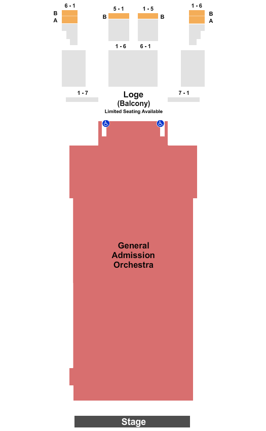 Buckhead Theatre Endstage GA Orch 2 Seating Chart
