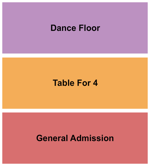 Buck's Backyard Endstage GA/Table 4/Dance Floor Seating Chart
