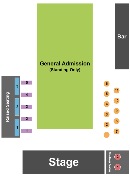 Buck's Backyard Endstage GA Seating Chart