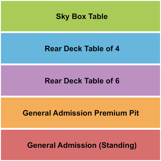 Buck's Backyard Seating Chart