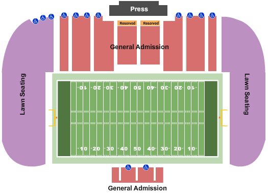 Bud and Jackie Sellick Bowl Football Seating Chart