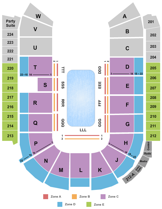 Budweiser Event Center Seating Chart Eagles