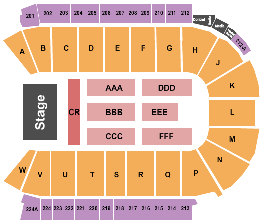 Blue Arena At The Ranch Events Complex Endstage 2 Seating Chart