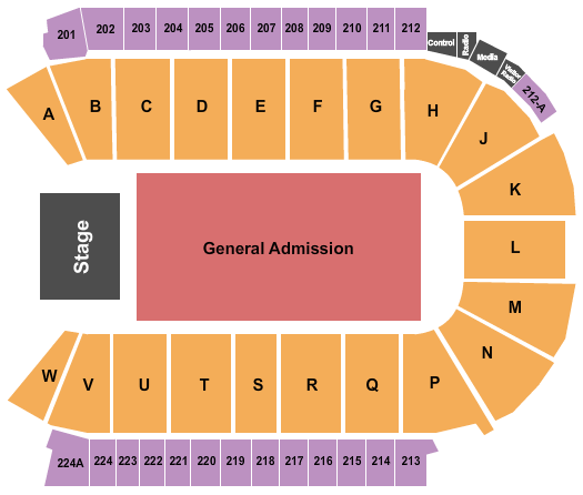 Blue Arena At The Ranch Events Complex Endstage GA Floor Seating Chart