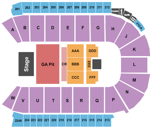 Blue Arena At The Ranch Events Complex Endstage GA Pit 2 Seating Chart