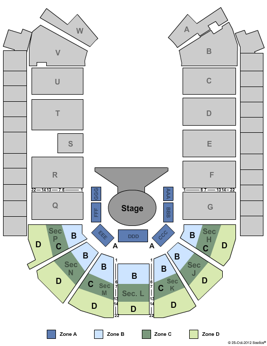 Blue Arena At The Ranch Events Complex Quidam Zone Seating Chart