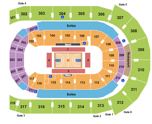 Budweiser Gardens Basketball Seating Chart